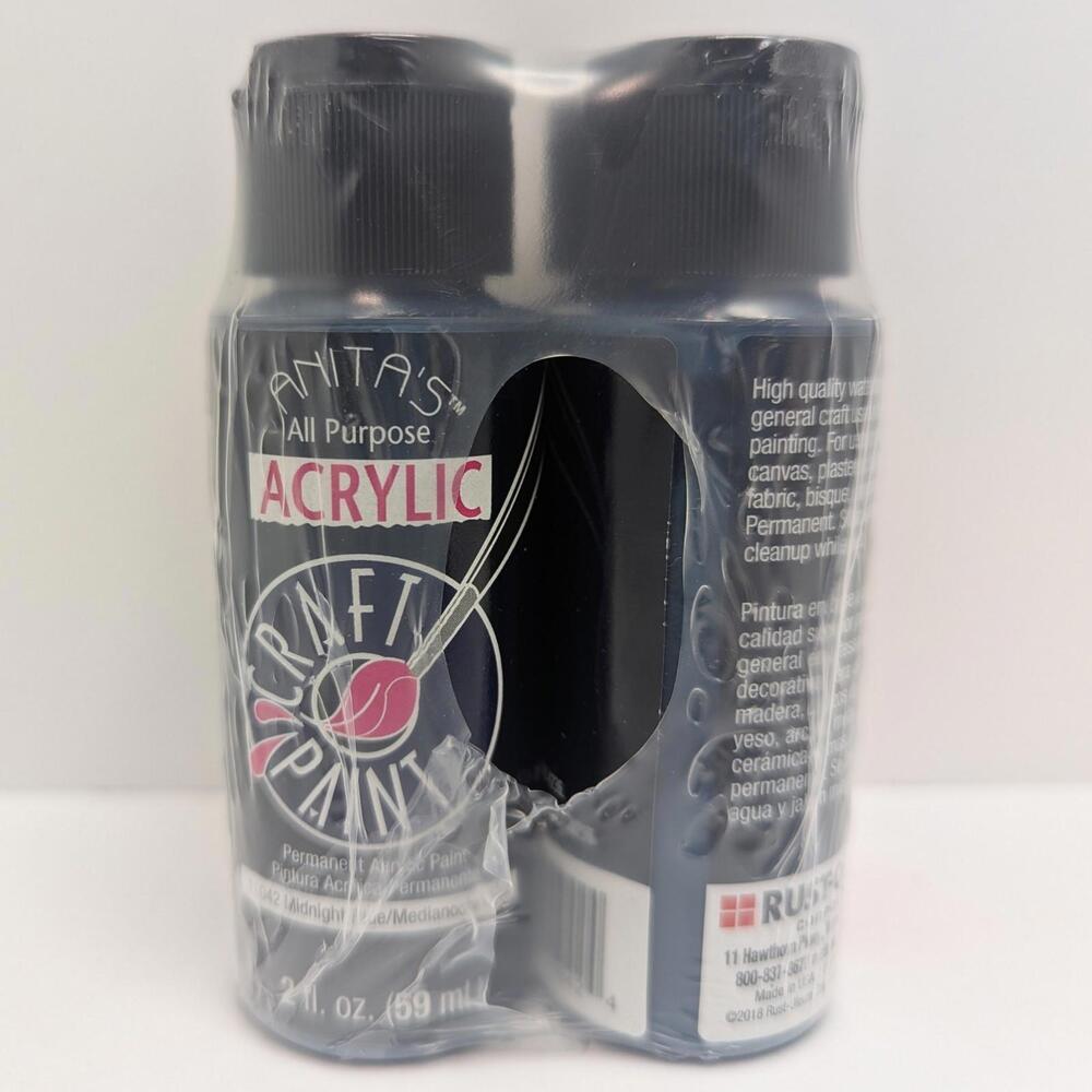 Anitas Acrylic Paint 2oz 4 Pack All Purpose‎ Craft Paint - Midnight Blue 11042